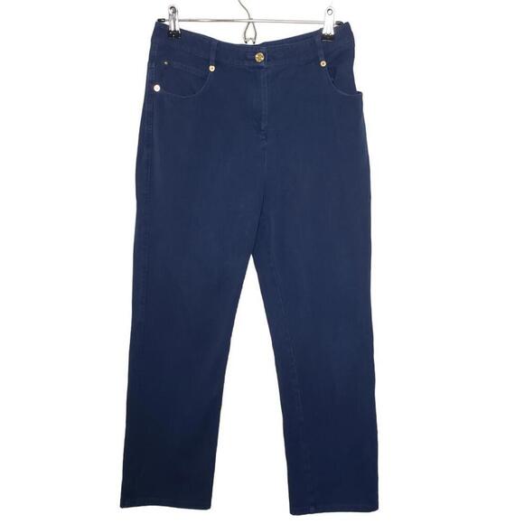 ST. JOHN Women's Sz 4 Navy Blue Stretch Ankle Pant ( 1648) - Picture 1 of 8